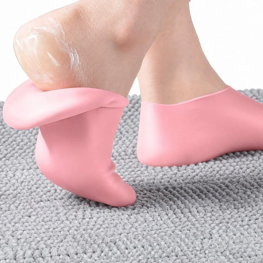 Moisturizing Socks for Dry Cracked Heels - 1 Pair Silicone Foot Socks for Women & Men, Rough Skin Softening, Reusable Hydration Socks, Mother's Day Gift