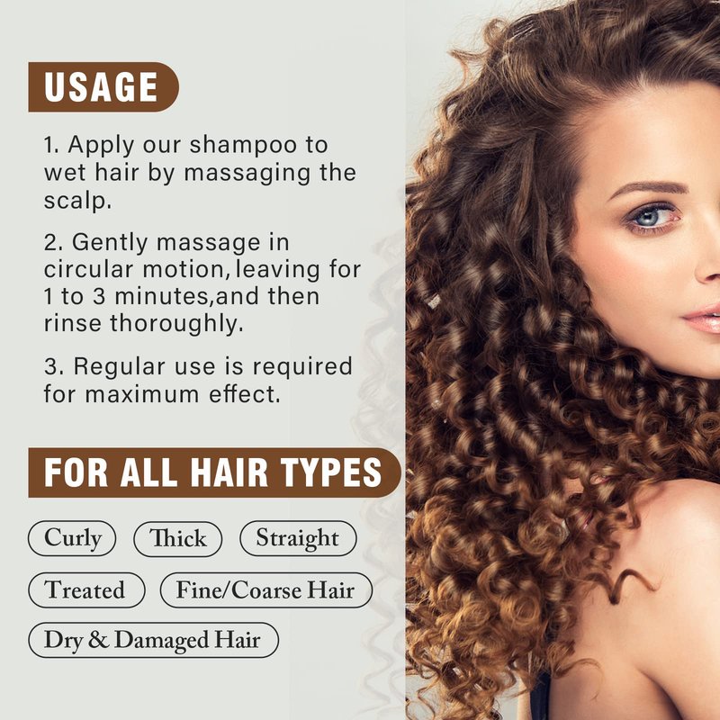Anti Hair Loss Hair Serum, Repairing Hair Scalp with Herbal Extracts,Scalp Massage Serum Water Base with Ginseng,Ginger,Polygonum Multiflorum for Men and Women,Daily Use