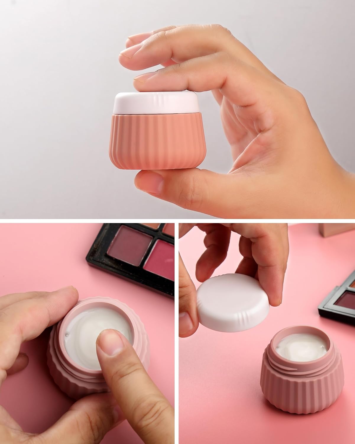 Travel Bottles - 8 Pack TSA Approved 3 oz Leak Proof Silicone Containers | Clear Toiletry Jars