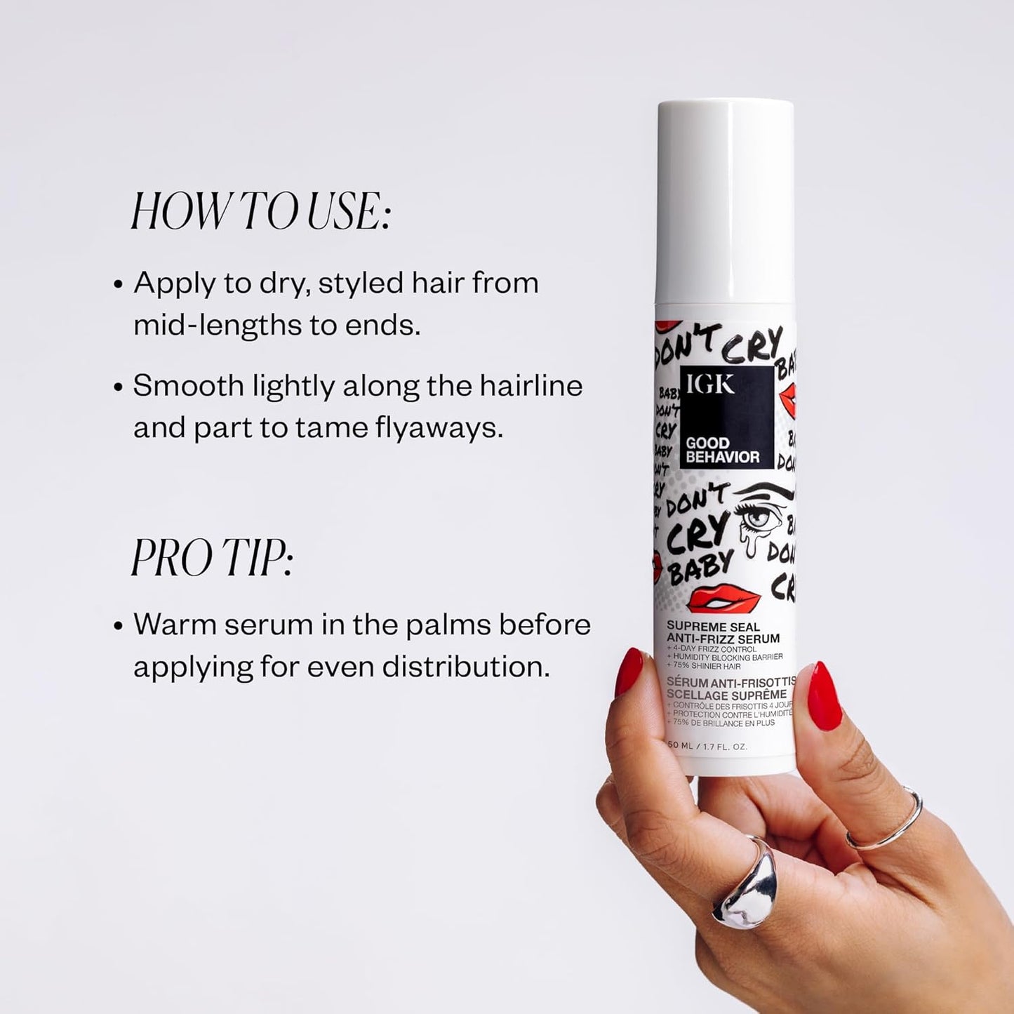 Good Behavior Anti-Frizz Smoothing Serum - Boost Shine & Humidity Control | 1.3 oz for Dry, Frizz-Prone Hair