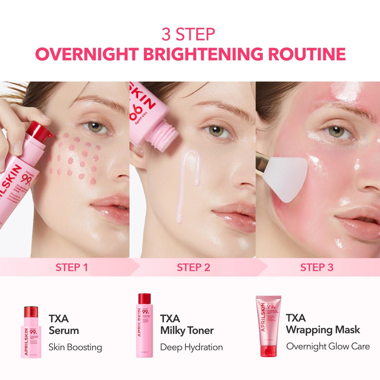 APRILSKIN TXA Niacinamide 99 Overnight Wrapping Mask | 99% High-Purity TXA+Niacinamide for Uneven Skin Tone | Overnight Skin Booster for Toning Care, Firming & Pore Care | 80ml, 2.70 fl.oz.
