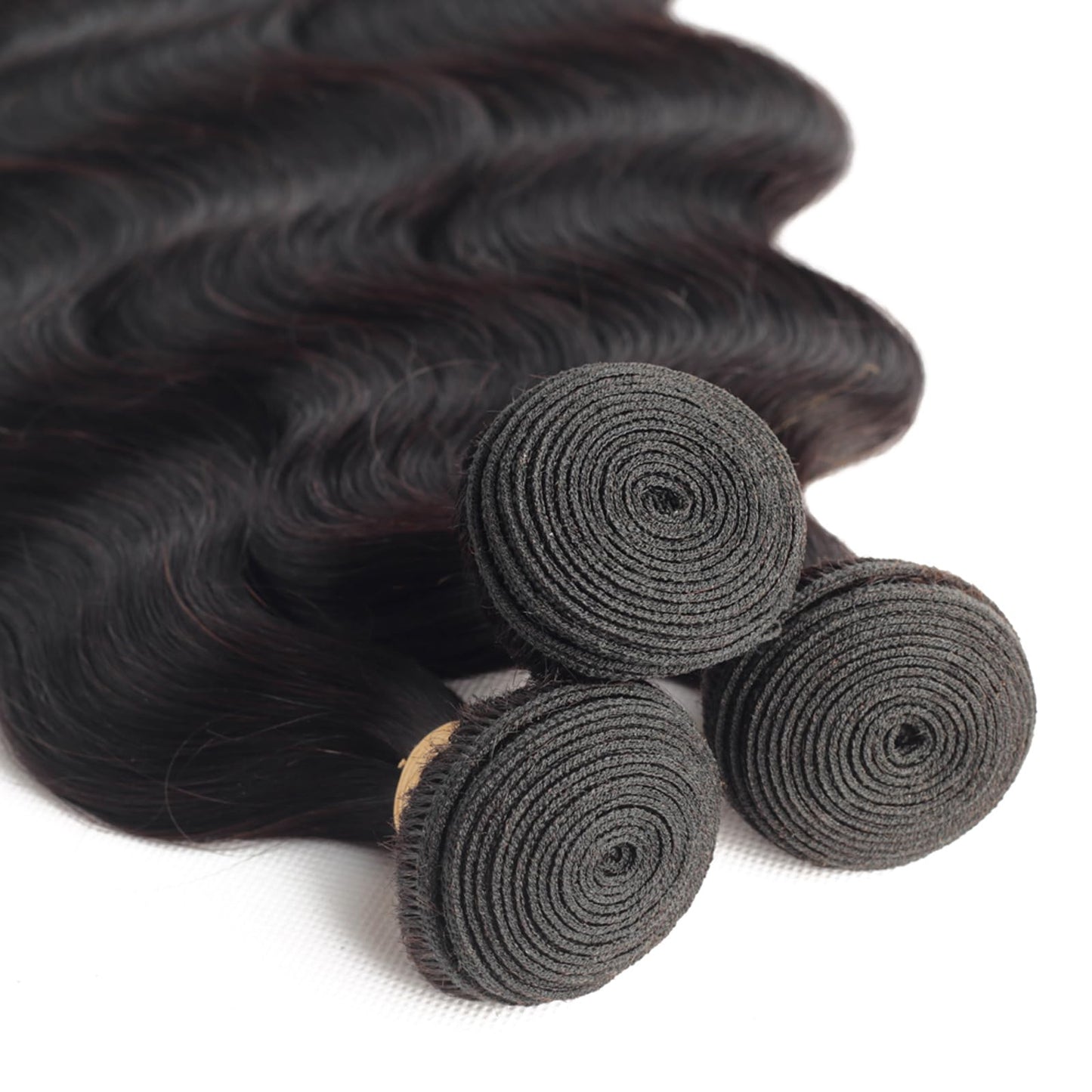 ALLRUN Body Wave Bundles with Closure Human Hair 12 14 16Inch+10Closure Body Weaves 3 Bundles and Closure Free Part 100% Unprocessed Virgin Brazilian Hair Natural Black Color