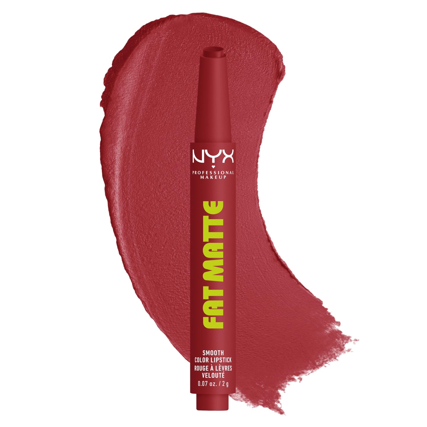NYX PROFESSIONAL MAKEUP Fat Matte Lipstick, Pigmented, Smoothing, & Non-Drying Lip Crayon, Long Lasting Lip Makeup, Vegan & Cruelty Free - Mauve Cloud (Deep Rose)