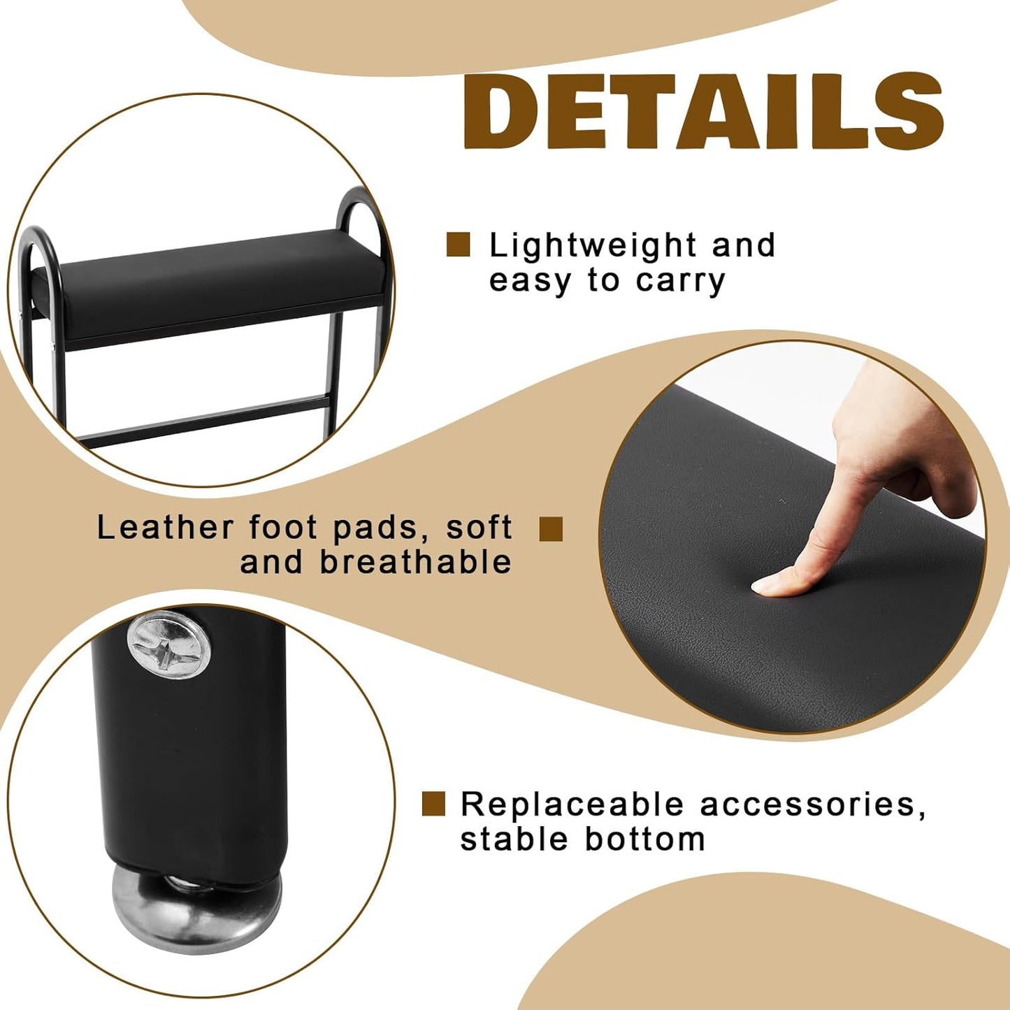Portable Pedicure Cart - Foot Bath Trolley with Cushion | Spa Supplies in Black