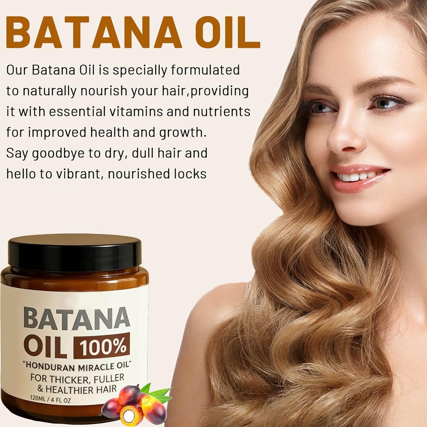 Batana Oil for Hair Growth - 100% Pure Hydrating Oil for Thicker, Stronger Hair | All Hair Types