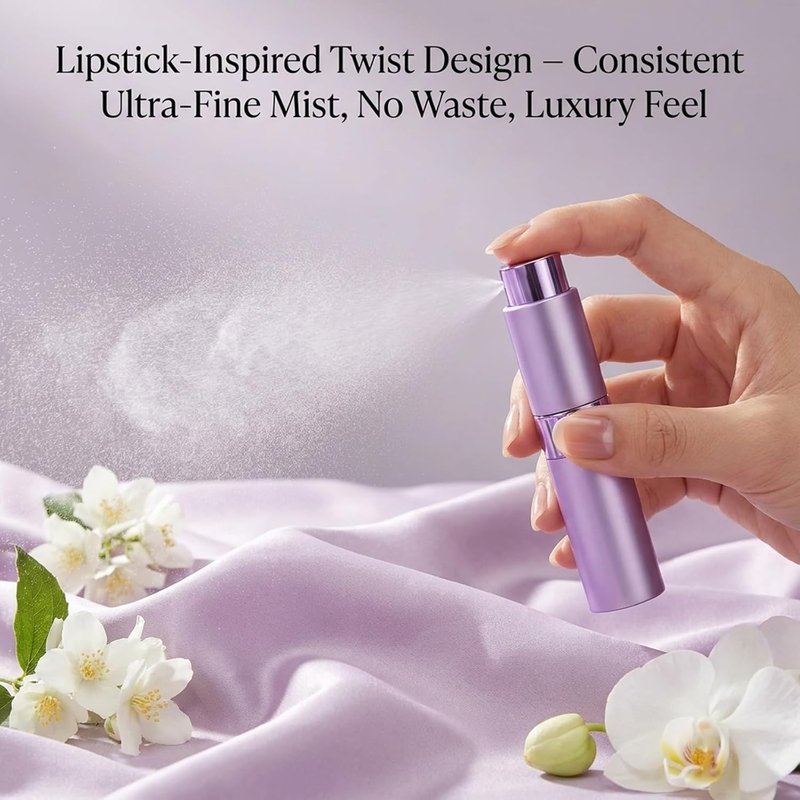 Refillable 8ML Travel Perfume Spray Bottle - Portable Fragrance Atomizer Set | 6pcs for Men & Women