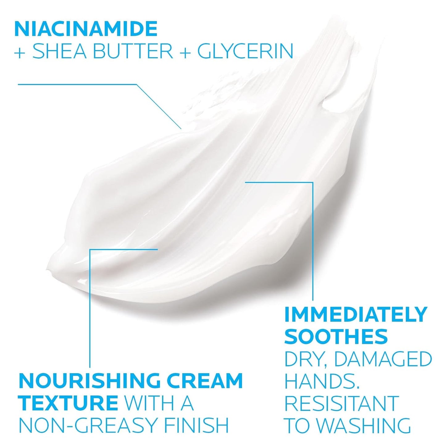 La Roche-Posay Cicaplast Hand Cream - Moisturizing Relief for Dry, Cracked Hands | Non-Greasy, Fragrance-Free