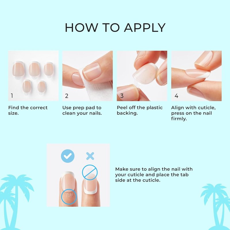 Kiss Impress No Glue Mani Press-On Nails - Ciel Blue Almond Shape | Medium Size, 30 Nails & Accessories