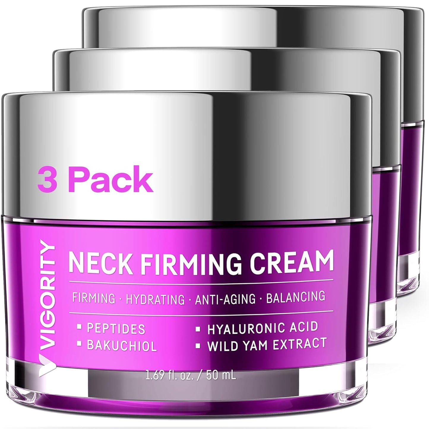 Crepey Neck Firming Cream - Hydrating Peptide & Bakuchiol Moisturizer for Wrinkles | 1.69 fl oz
