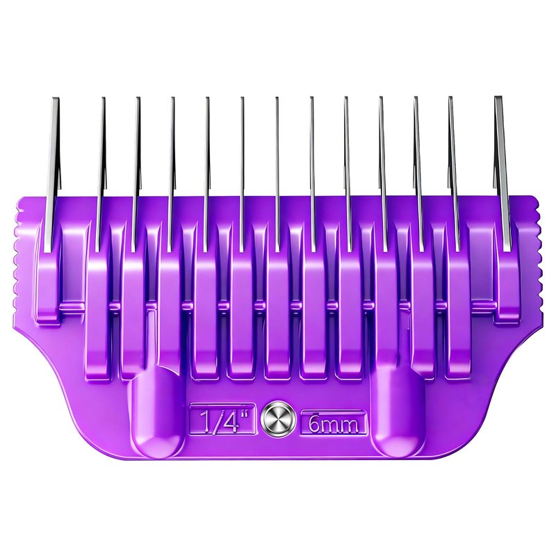 MEMIRY Wide Clipper Guard Attachment for A5 Type Wide Blade, Compatible with Andis, Wahl, Oster, Pet Grooming Attachment, Stainless Steel Professional Comb (6mm or 1/4")