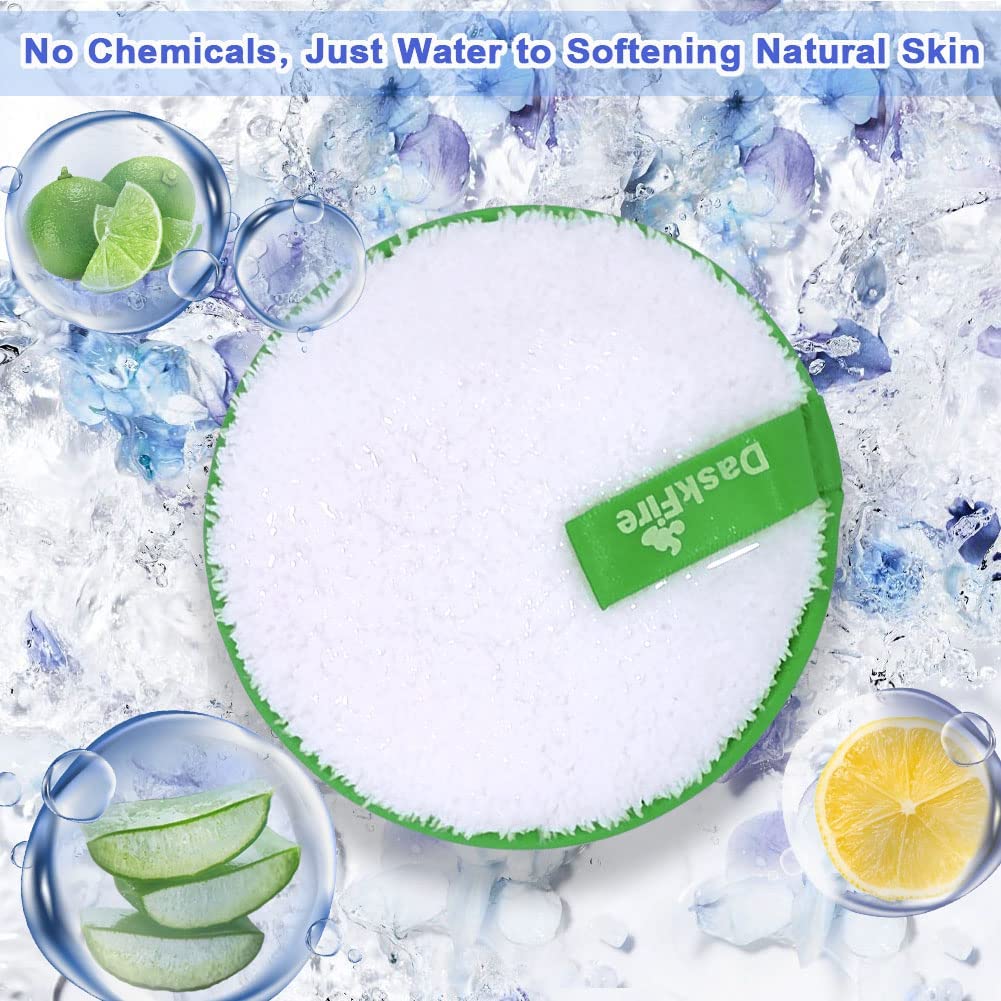 Reusable Makeup Remover Pads - Hypoallergenic Facial Wipes for Mascara, Eye Shadow, Lipstick | 3 Pcs, 4.5" Diameter