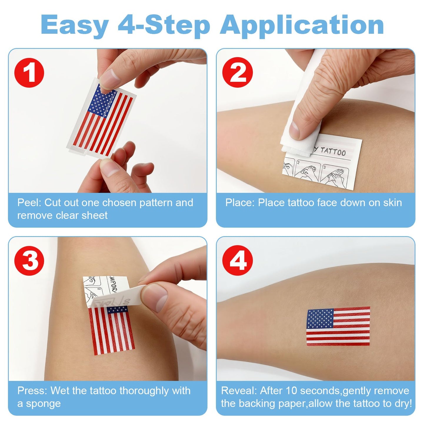 110 Pcs World Flag Temporary Tattoos Stickers, Waterproof Mixed Styles Flags Face Tattoos for Football Soccer Games and Parties