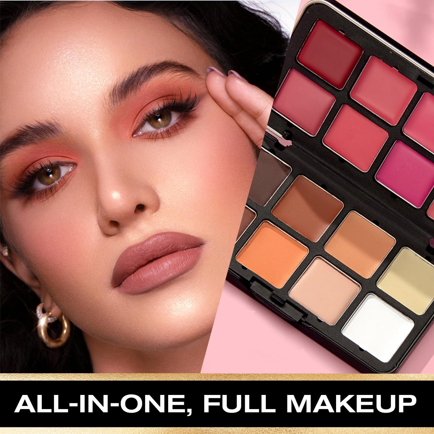 All-in-One 16 Color Makeup Palette, Highlighter Concealer Eyeshadow Blush
