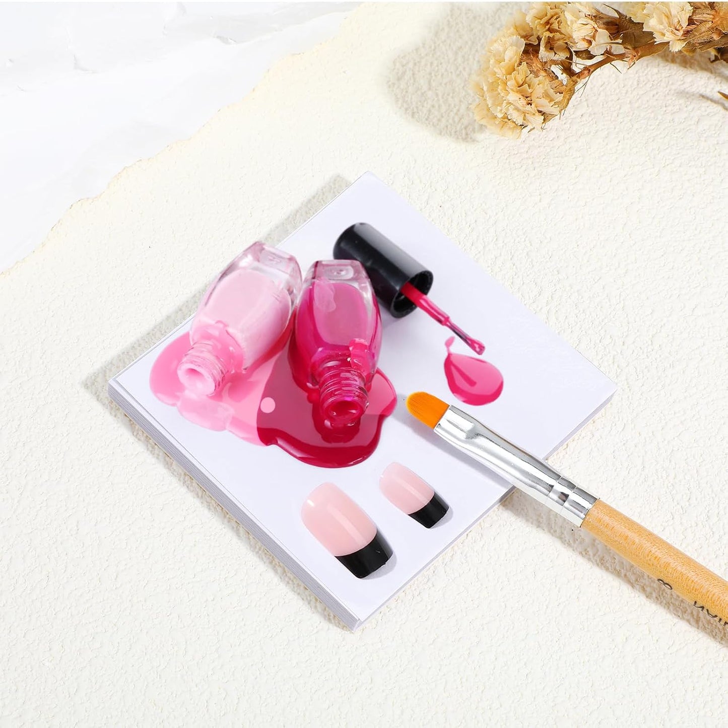 Nail Art Palette Paper - 50 Sheets Disposable Gel Polish Mixing Mat | Perfect for Nail Art Supplies