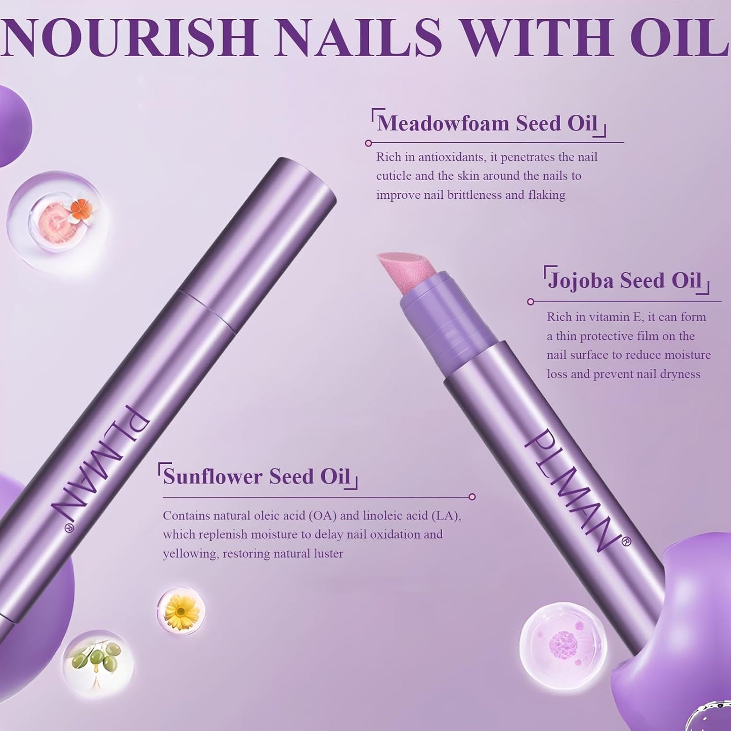 Cuticle Oil Pen - Nourishing Nail Care with Ceramic Tip | Moisturizes & Strengthens Dry, Damaged Nails (1PC)