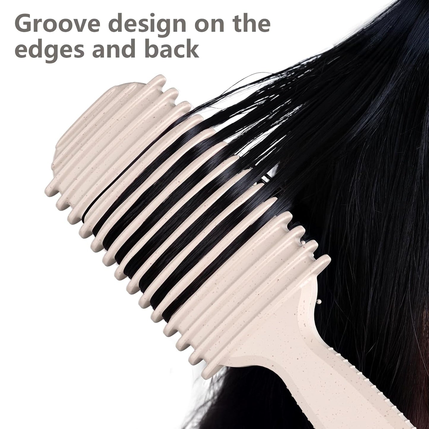 Curl Defining Brush - Curly Hair Styling Tool for Easy Combing & Shaping | Beige