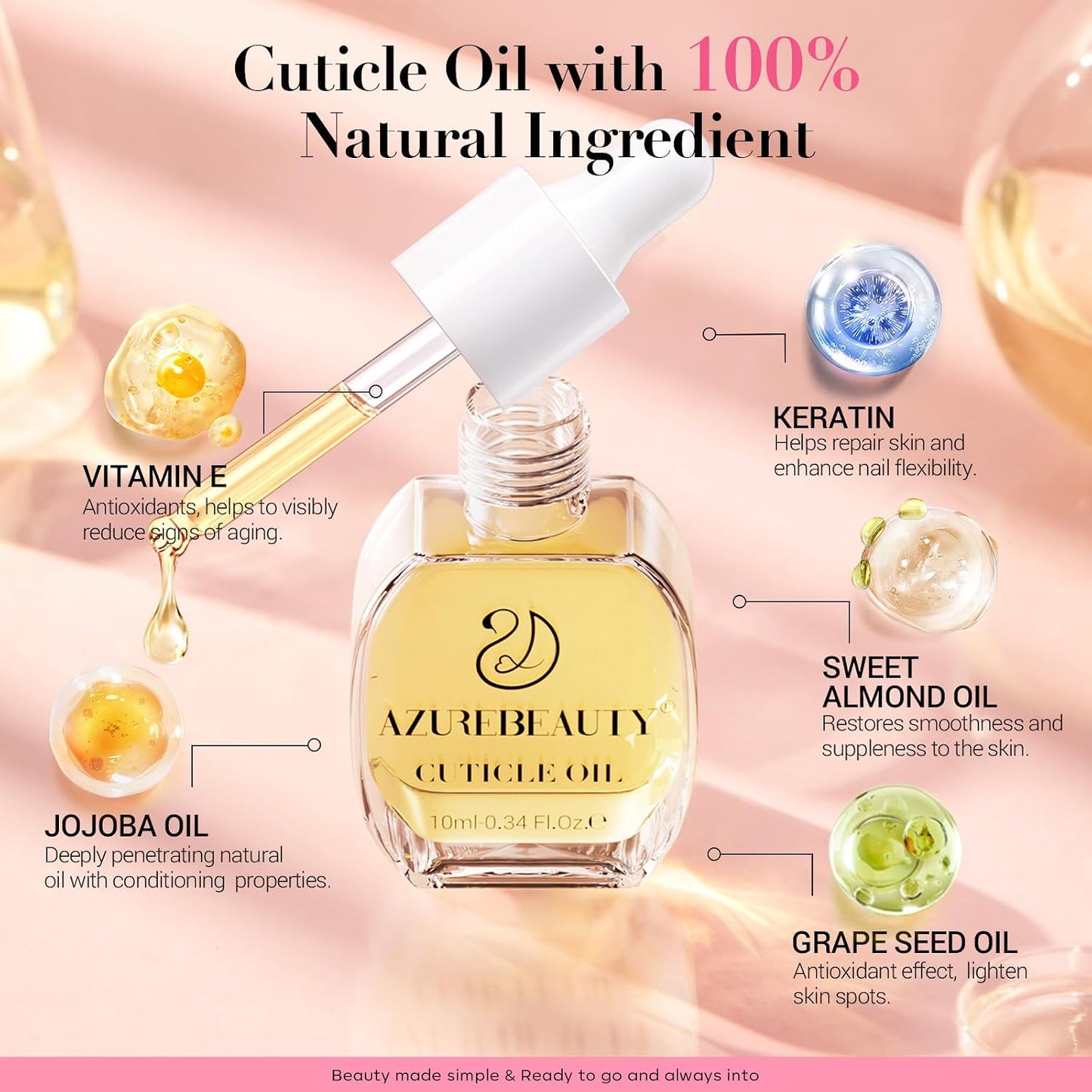 Nail Soaking Bowl for Gel Polish Removal - Complete Manicure Set with Cuticle Oil & Tools | 15ml
