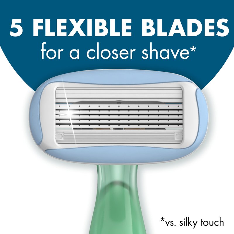 BIC Soleil 5 Escape Scented Women's Disposable Razors, 5 Blades, Comfortable Shave, Jasmine & Eucalyptus Scented Handle Shaving Razors for Women, 2 Count