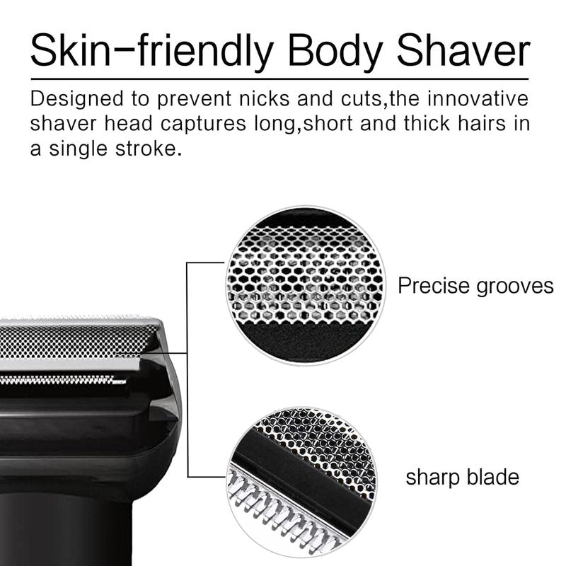 BG2000 Replacement Heads for Philips Norelco Bodygroom Series 7000, 5000, 3000, Replacement Foil Shaver Head Compatible with BG7030 BG7040 BG5025 BG2040 BG2030 BG2020, Wet & Dry Use, 3 Pack
