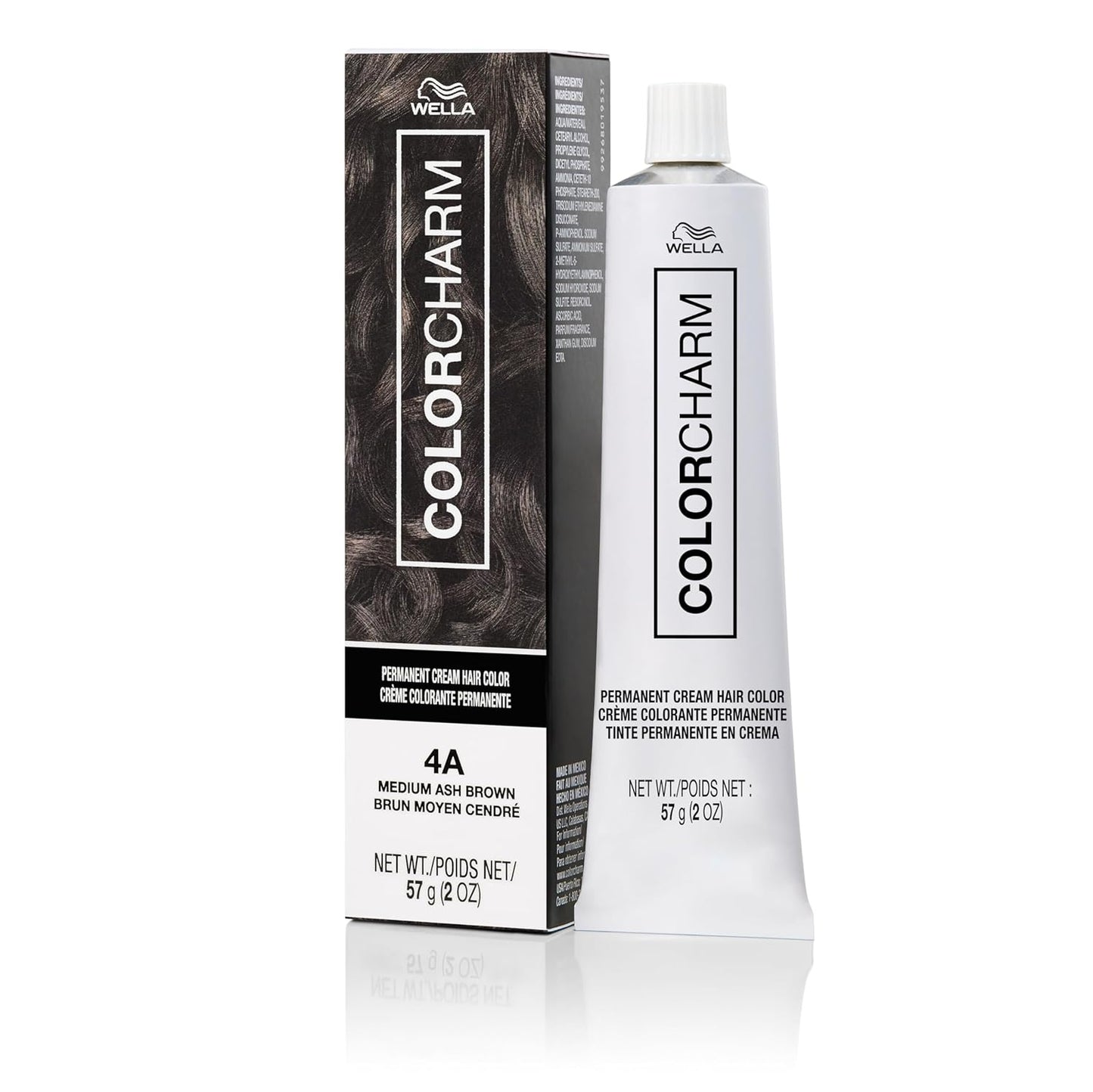 COLORCHARM Permanent Cream Hair Dye - Darkest Brown & Black Shades | Intense Gray Coverage, Vegan Formula | 2 oz.