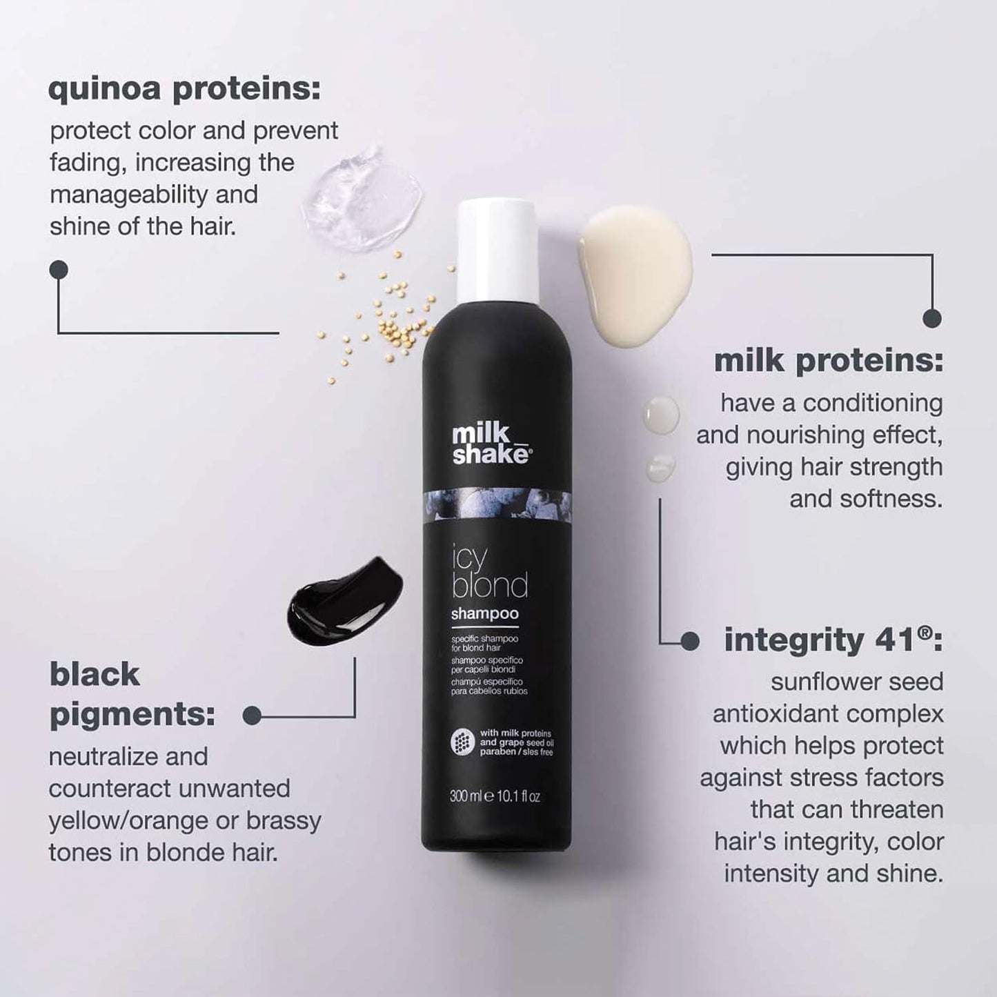Icy Blond Shampoo - Award-Winning Black Pigment Formula to Cool Brassy Tones | Enhance Platinum Blonde Hair