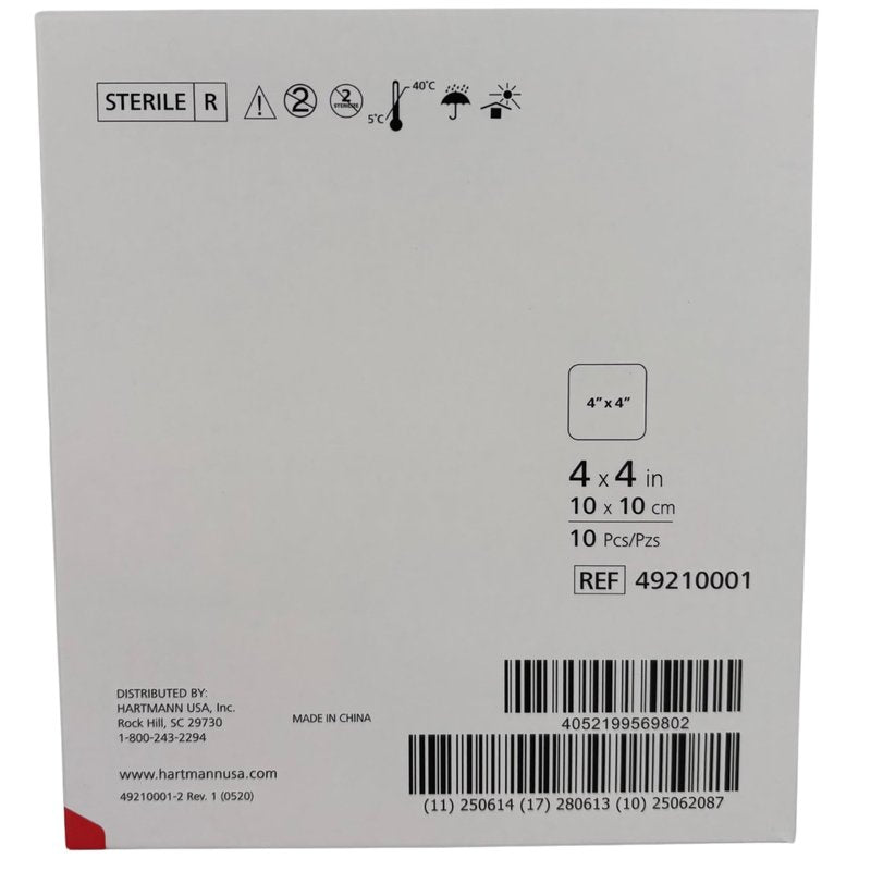 Sorbalgon Calcium Alginate Dressing, 4" Length, 4" Width - 10 Pcs