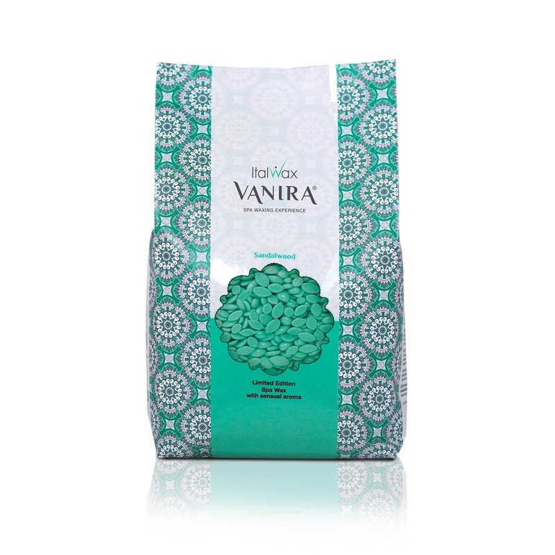Italwax Vanira - 1kg / 2.2lb - Hard wax beads for hair removal - Special for SPA waxing procedure - Sandalwood aroma