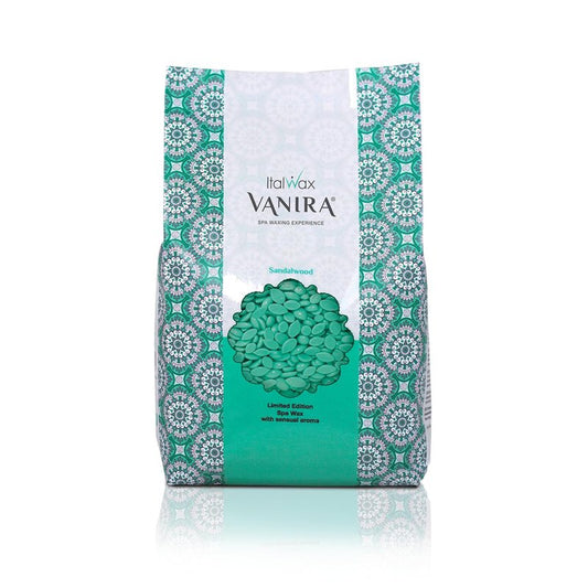 Italwax Vanira - 1kg / 2.2lb - Hard wax beads for hair removal - Special for SPA waxing procedure - Sandalwood aroma