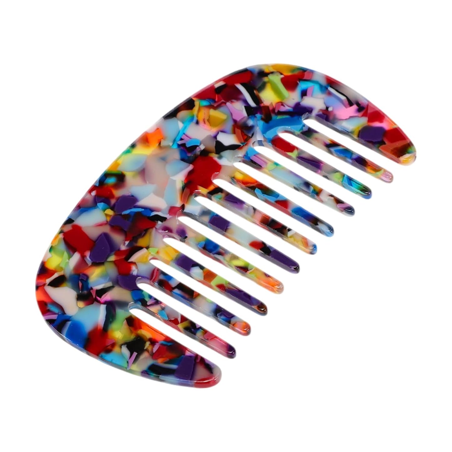 Wide Tooth Comb for Thick Curly Hair - Anti-Static Travel Comb | Emerald Green