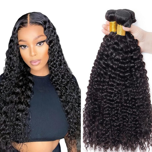 22 24 26 inch Water Wave Bundles Human Hair Wet and Wavy Bundles Human Hair Deep Curly Bundle Quick Weave Extensions 150g