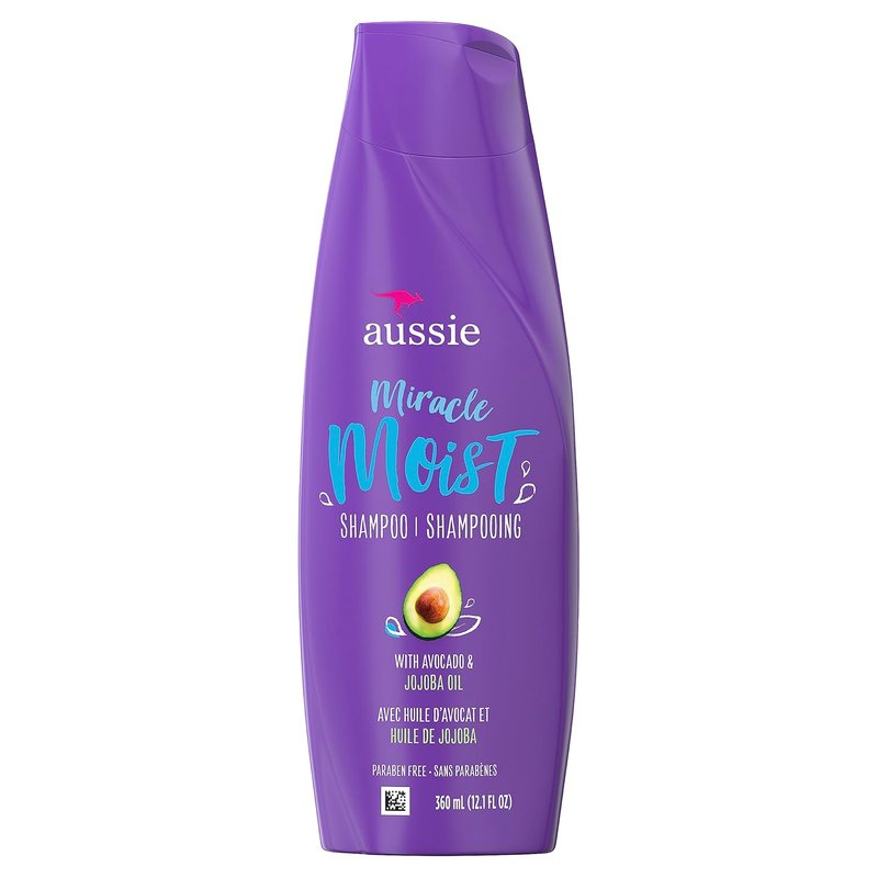 Aussie Miracle Moist Shampoo for Dry Hair - Paraben Free with Avocado & Jojoba | 12.1 Fl Oz