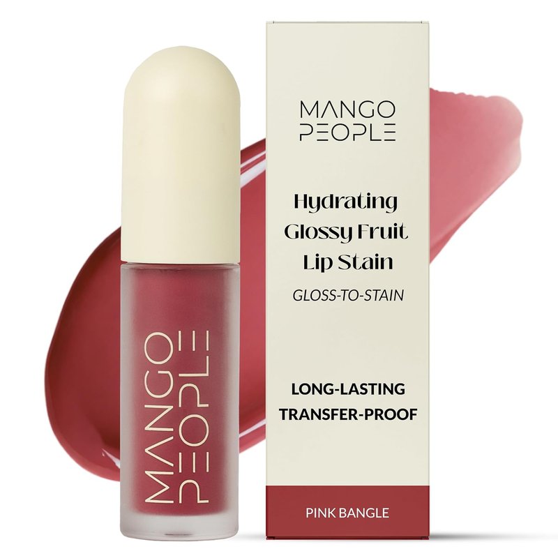 Hydrating Glossy Fruit Lip Stain - 2-in-1 Gloss & Long-Lasting Tint | Lightweight Pink Bangle