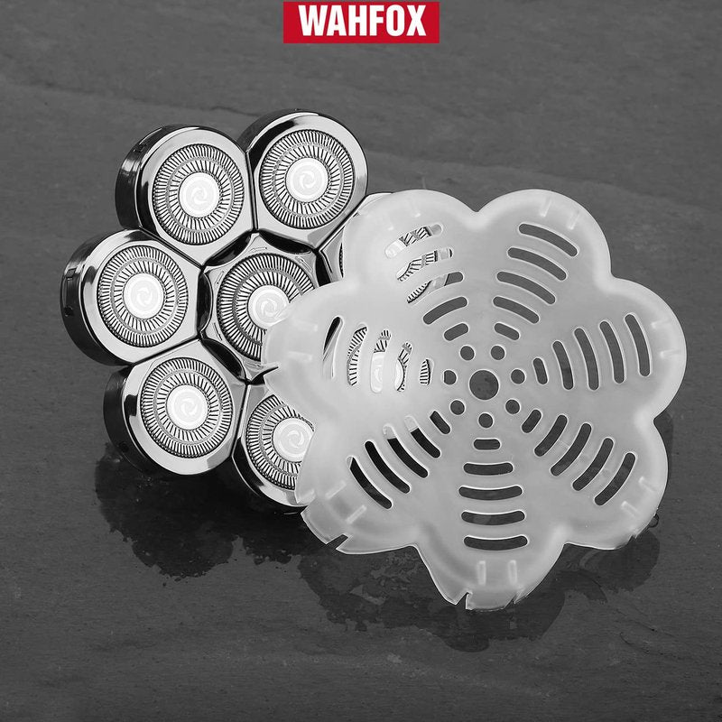 Universal 8 Blades Head Shaver Replacement Heads for Mainstream Shaver Brands, Eelectric Shaver Replacement Replacement Blades (8D Silver)