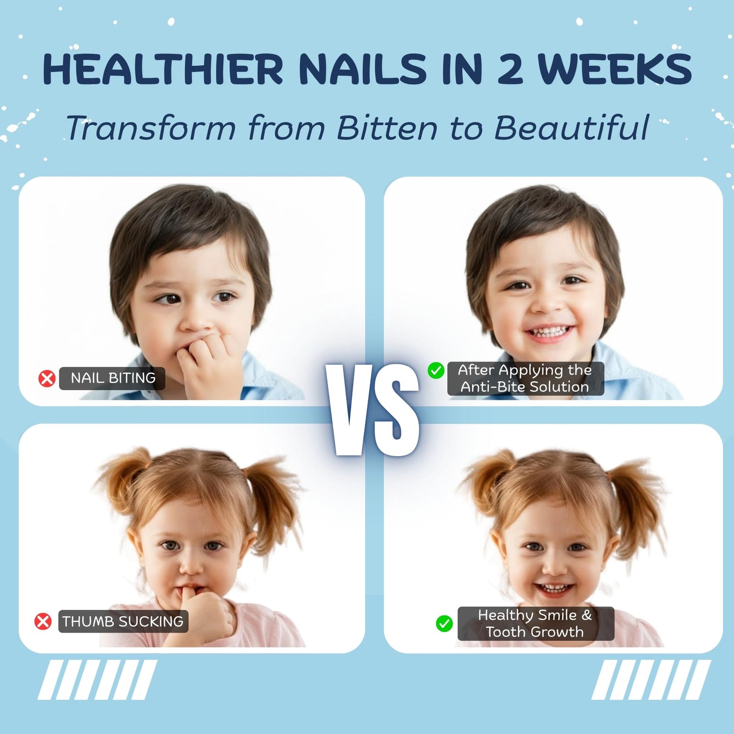 Honest10 Nail Biting Prevention Click Pen for Kids - Break The Thumb Sucking Habit - Safe Bitter Nail Formula, Lab Tested & Pediatric MD Approved - Easy Application, Mfr in USA (0.25 oz)