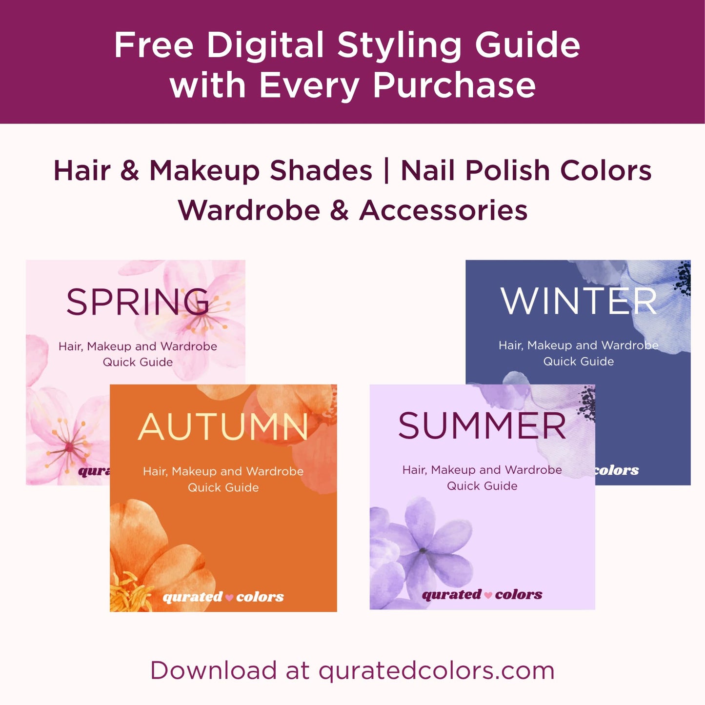 Qurated Colors Universal Autumn Makeup Color Guide – Eyeshadow, Lip, Blush & Eyeliner Palette Reference Card – Acrylic Seasonal Color Tool (Autumn)