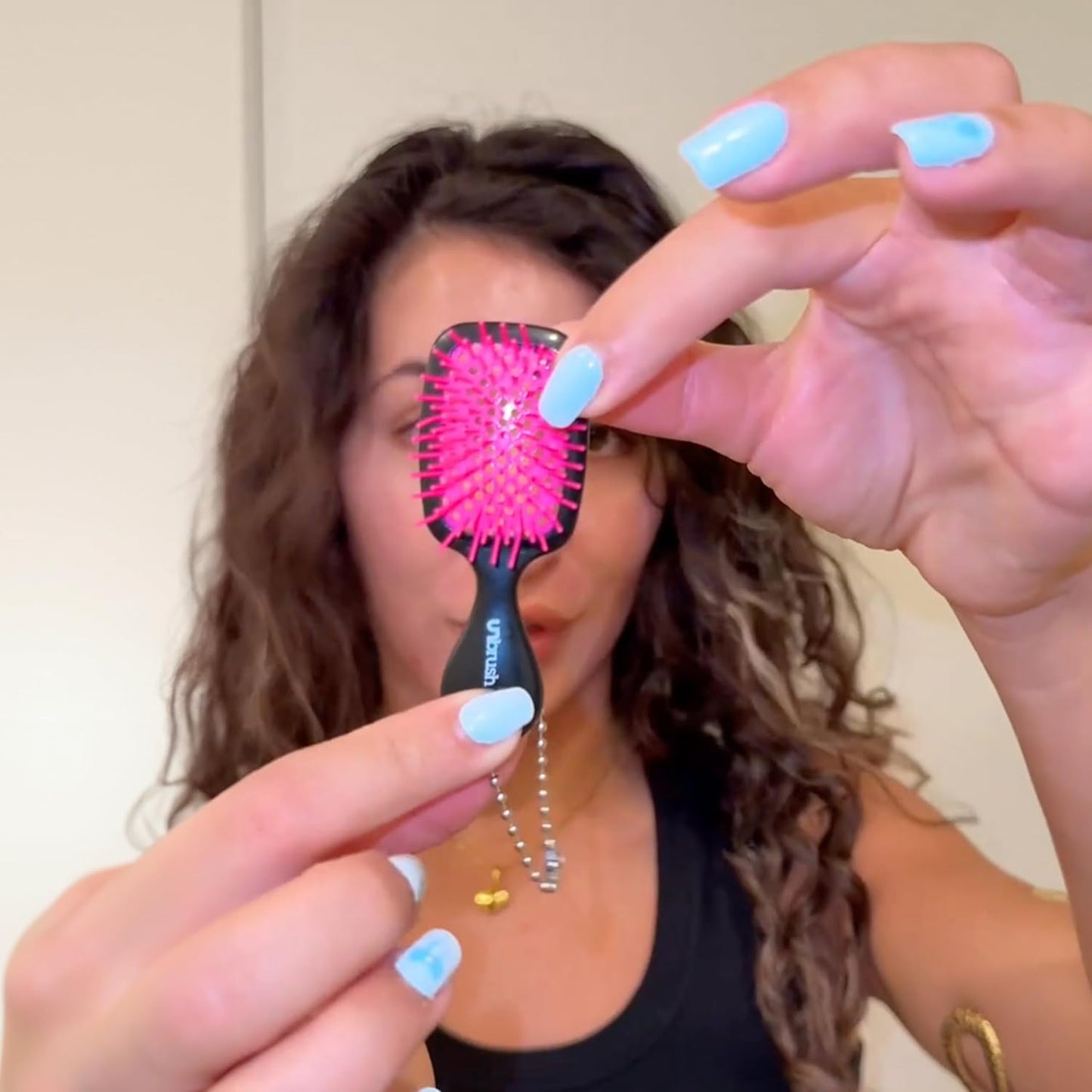 Mini Hair Brush Keychain - FHI Heat Collectible Charm for Bags & Keys | Perfect Accessory for Beauty Lovers