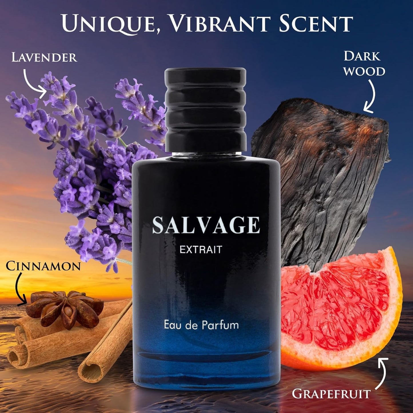 Extrait Eau De Parfum for Men - Grapefruit & Spices | Lavender & Wood Notes | 100ml Elegant Cologne for Everyday Wear