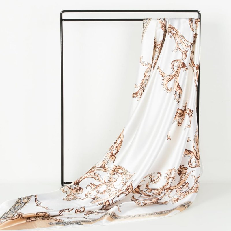 Silk-Like Head Scarf for Women - Printed Square Hair Bandana | 35 Inches