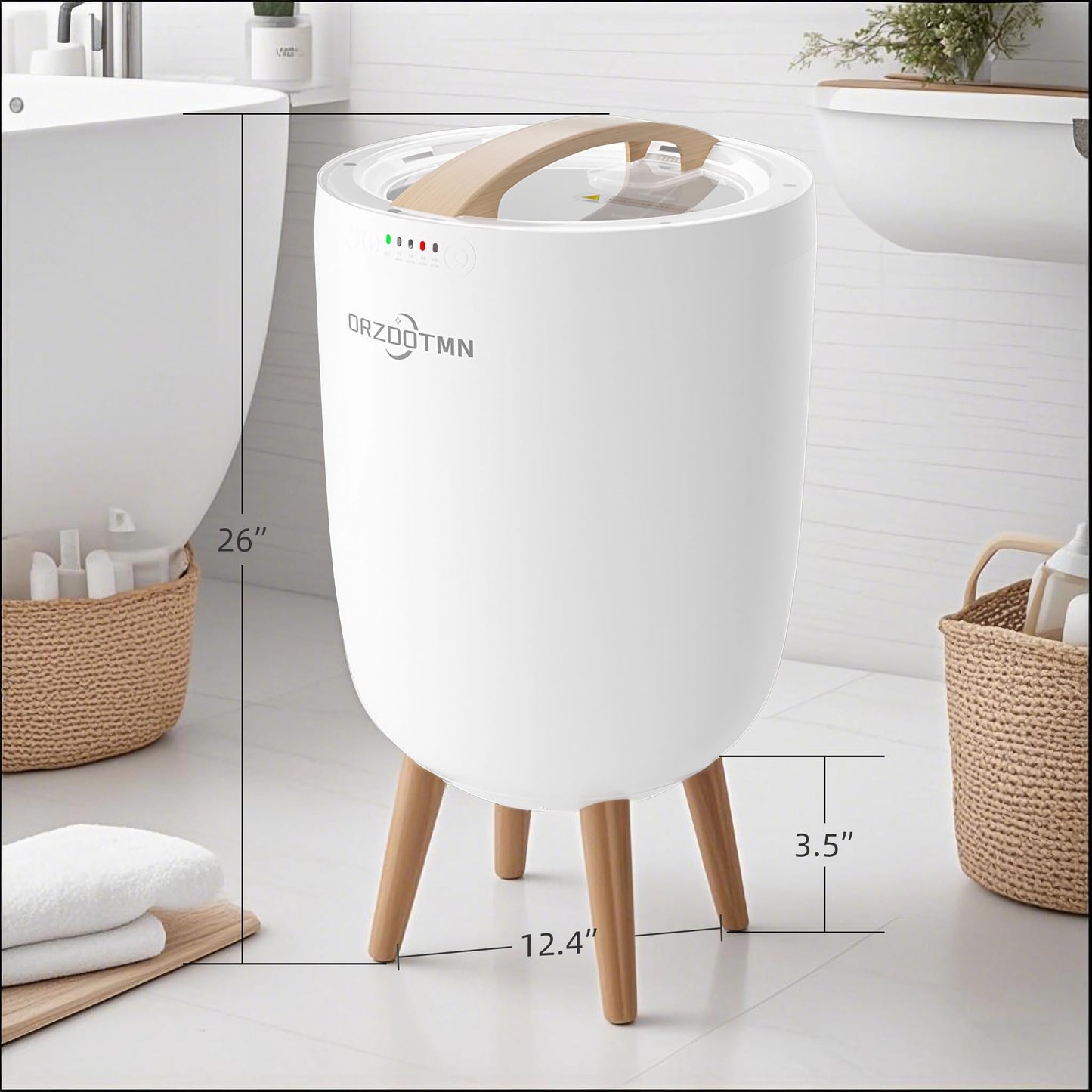ORZDOTMN Towel Warmer Bucket for Bathroom 25L - Fits 3 Oversized Towels