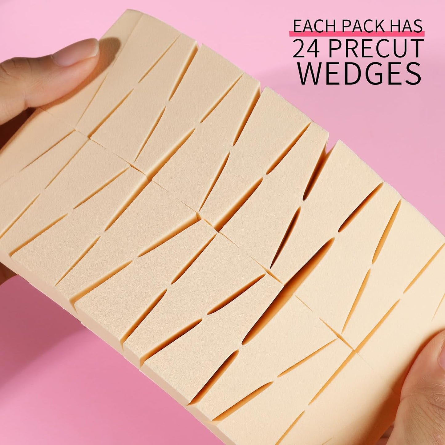 Makeup Sponges - 48 Latex-Free Wedge Applicators for Liquid Foundation | Ideal for Festival Makeup