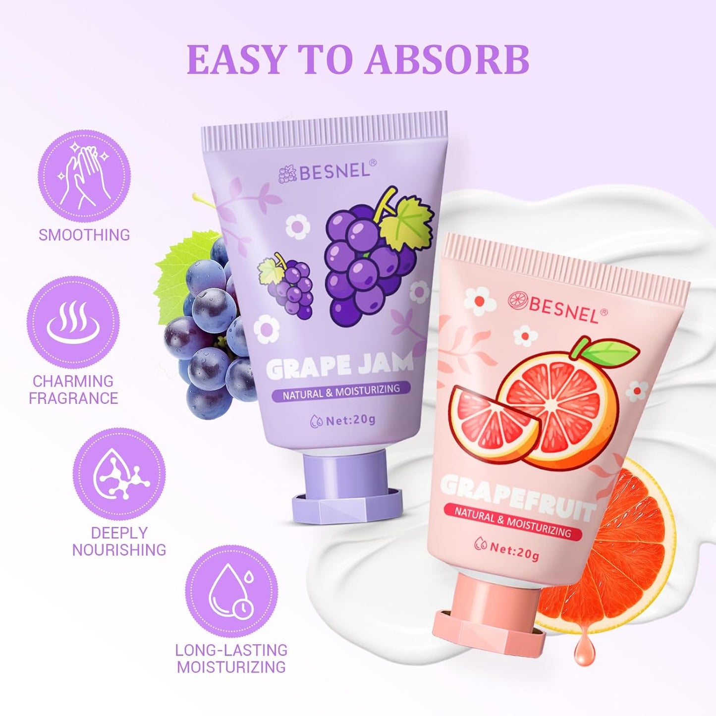 BESNEL Hand Cream Gift Set - 32 Pack Mini Lotion for Dry Cracked Hands | Perfect for Birthdays, Graduations & Teacher Appreciation