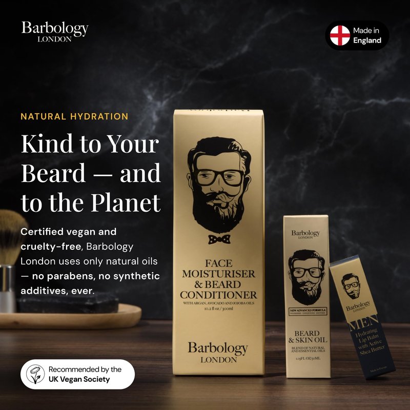 Barbology LONDON Vegan Multi-Purpose Beard Oil for Eliminating Dandruff and Impurities in Hair, 1.02 oz