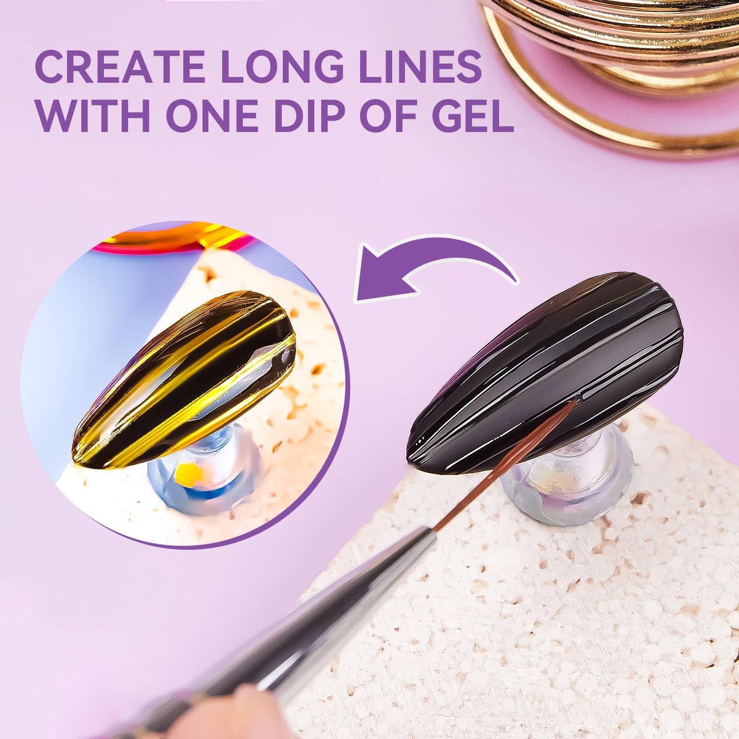 3D Gel Nail Art - Clear Painting Gels for Chrome Powder | No Wipe Sculpting & Carving Gels, 0.28 fl. oz