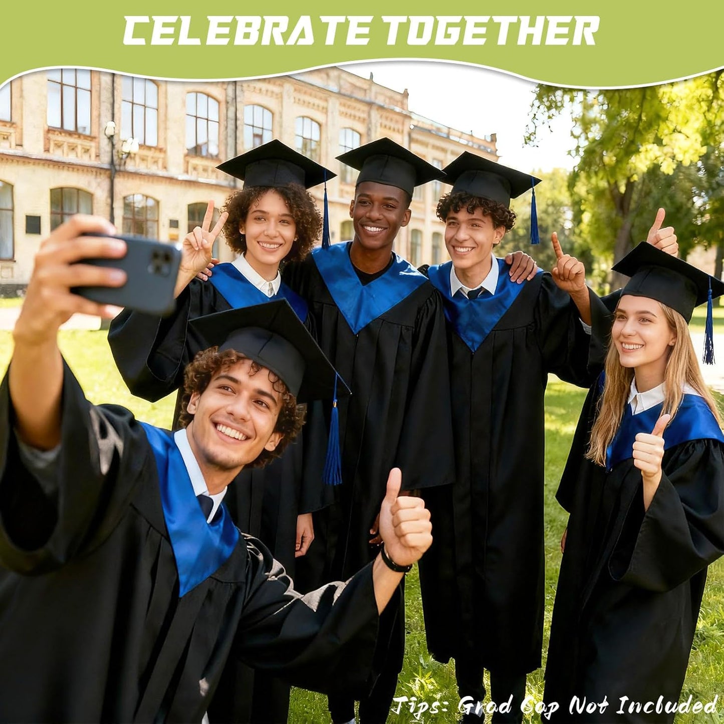 Graduation Cap Headband - Anti-Fall Hair Band for Secure Fit | Perfect Hat Accessory for Graduates