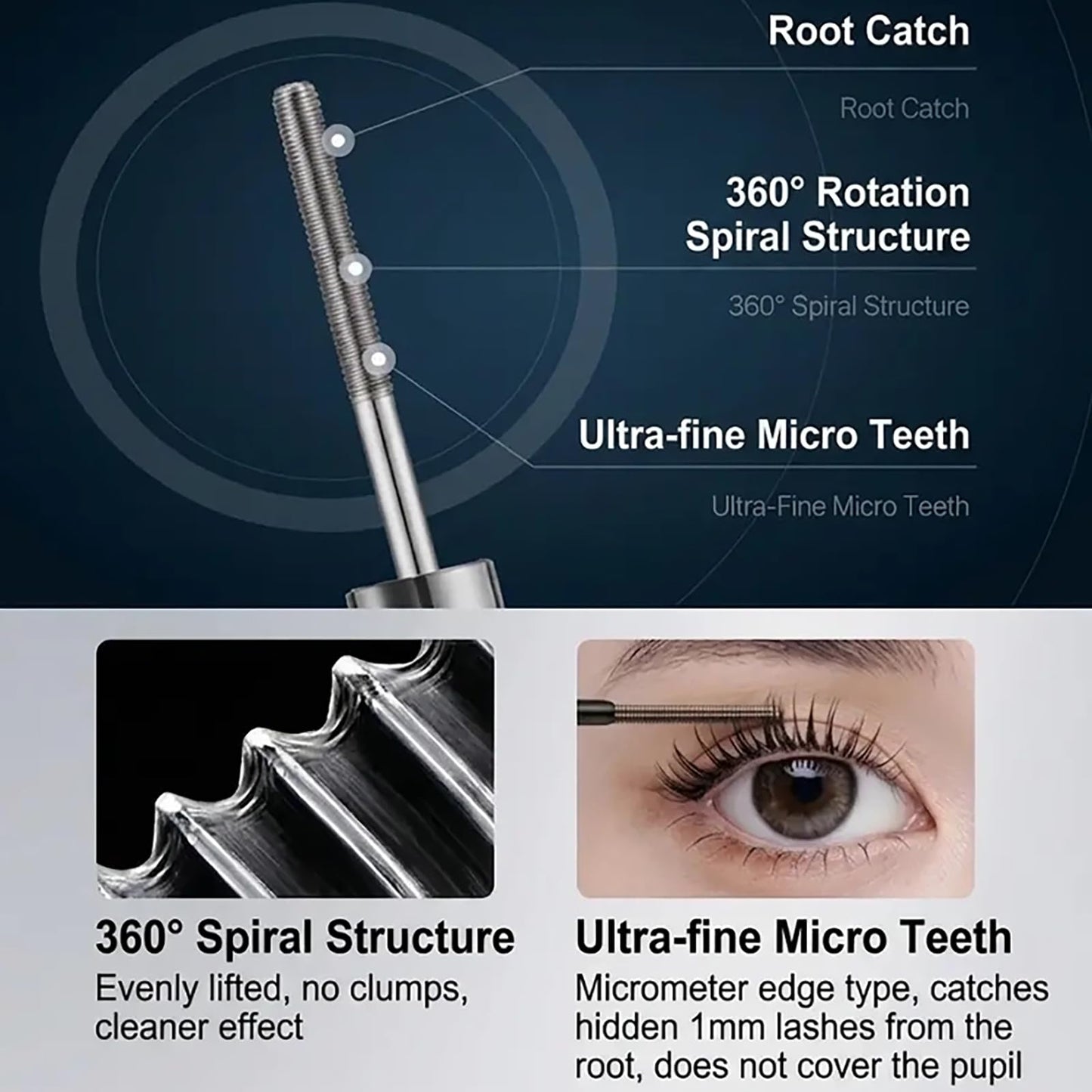 Quickstockup Mascara, Curling, Lengthening, and Long-lasting Mascara Tube, 2026 New Metal Wand Mascara, Waterproof Long-Lasting 3D Curling Eyelash