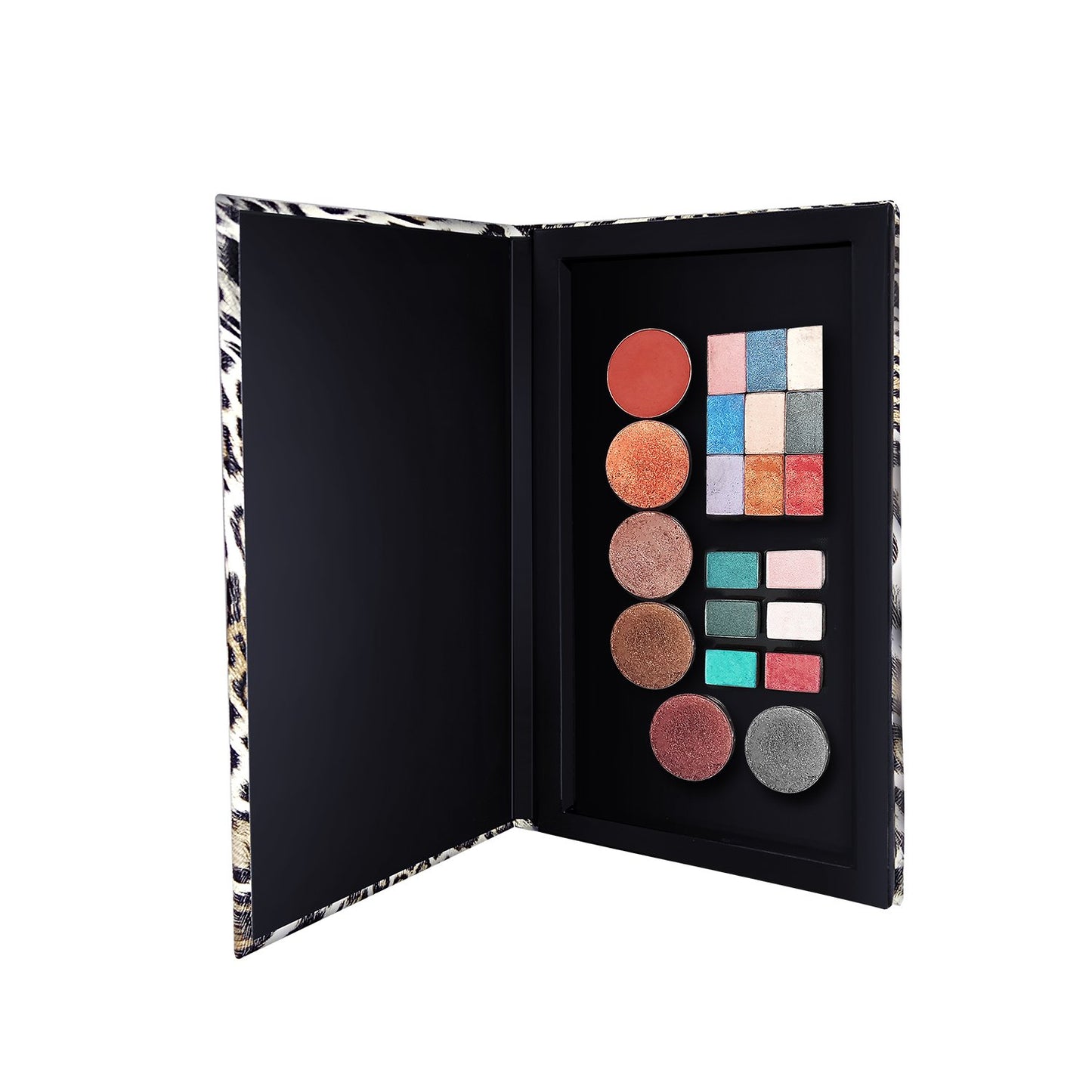 Magnetic Makeup Palette - Leopard Design for Eyeshadow, Lipstick & Blush | Empty Cosmetic Organizer