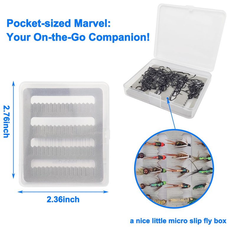 Eupheng 100pcs Plus Best Barbless Competition Fly Fishing Hook Collection - Dry Nymph Strimp&Pupa, Pupa Jig Hooks, High Carbon (Dry Hook EP-9214, 16#)
