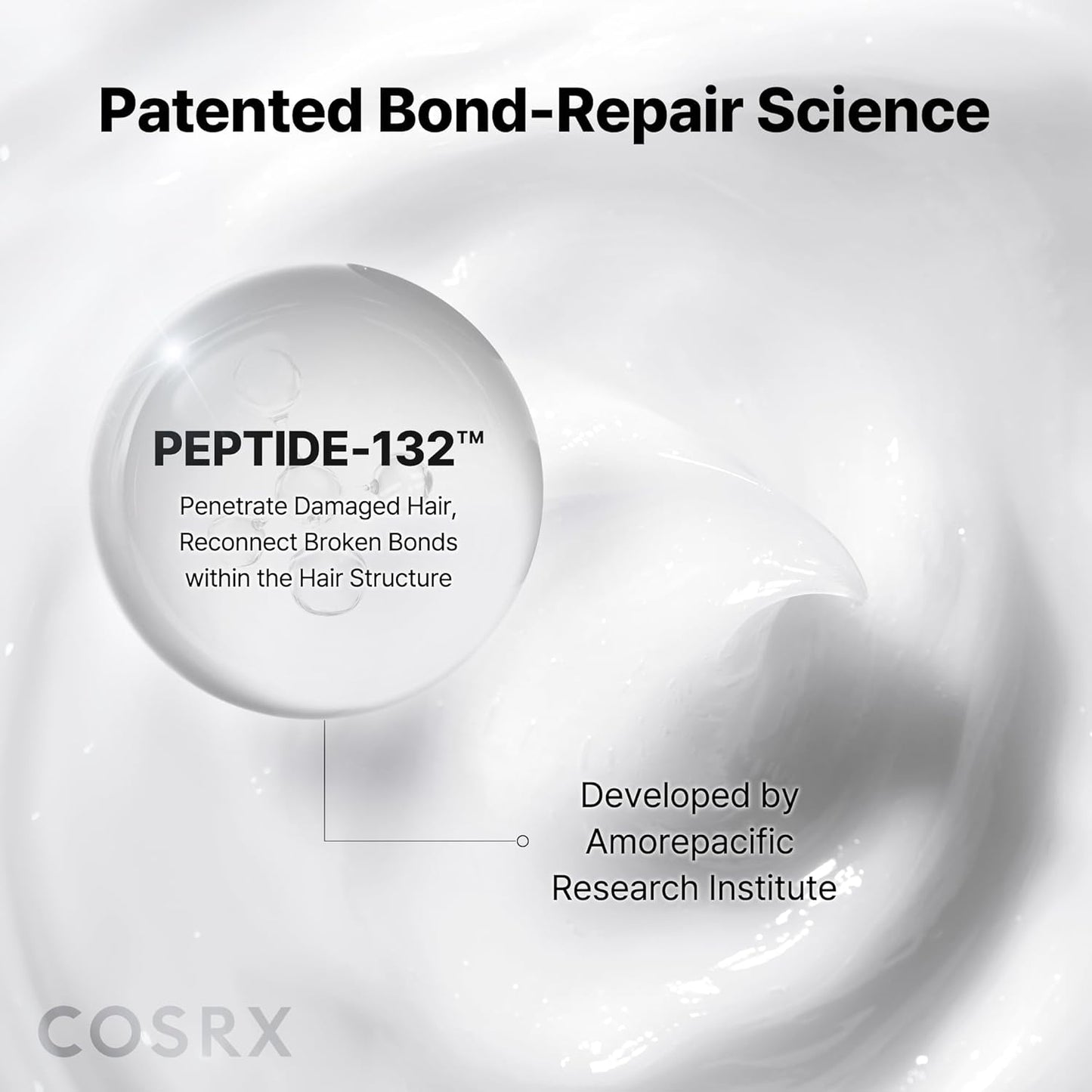COSRX Peptide 132 Hair Bonding Shampoo - Daily Scalp Treatment for Dandruff & Damaged Hair - 6.76 fl oz