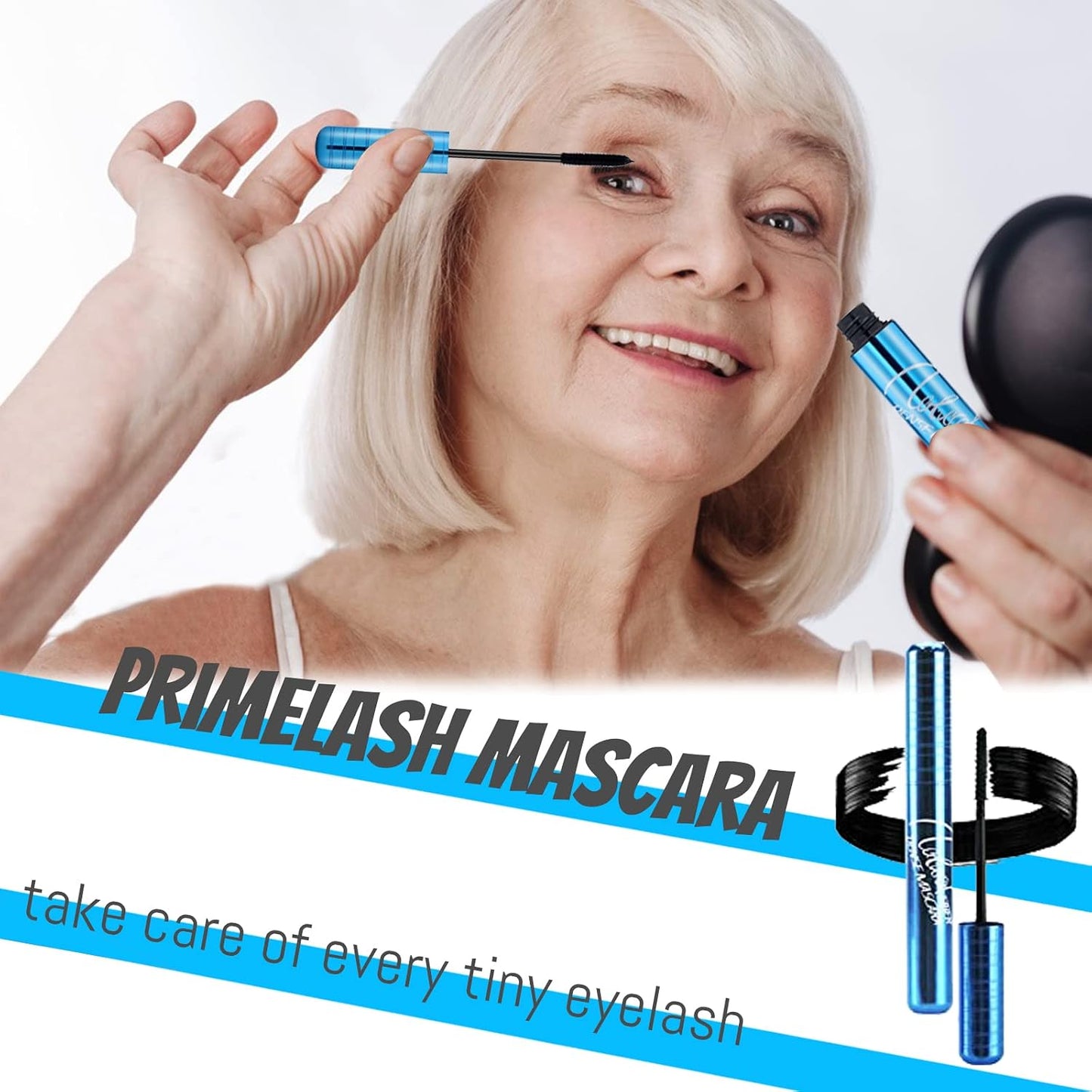 Volumizing Mascara for Seniors | Hypoallergenic, Waterproof Formula for Thinning Lashes - Black (1pc)