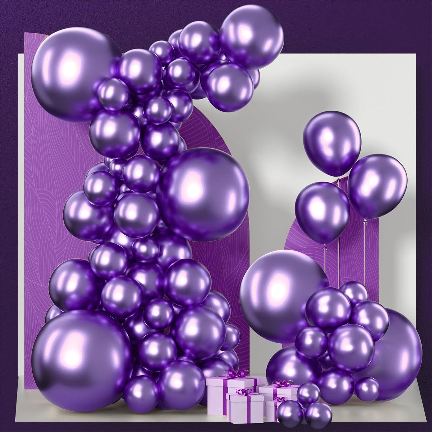 Black Balloon Arch Kit - 140 Pcs in 5-18 Inch Sizes for Baby Showers, Birthdays & Anniversaries | Elegant Black Decor
